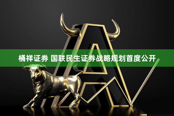 桶祥证券 国联民生证券战略规划首度公开